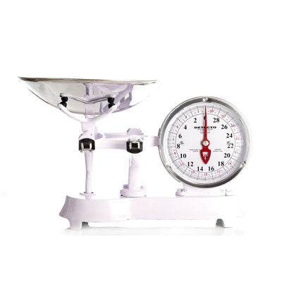 Bascula Balanza de mostrador analoga detecto o de reloj mecanica con platon en acero inoxidable que facilita el pesaje de los alimentos, granos, frutas y verduras.