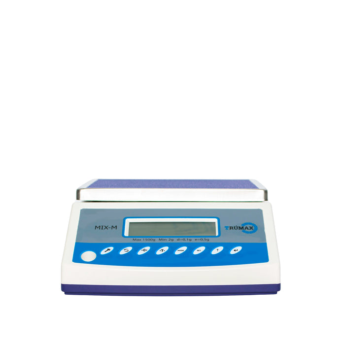 Balanza de Mesa Electrónica MIX-M1500, 8 unidades de medición, peso porcentual, conteo de piezas por muestra, límites de peso.