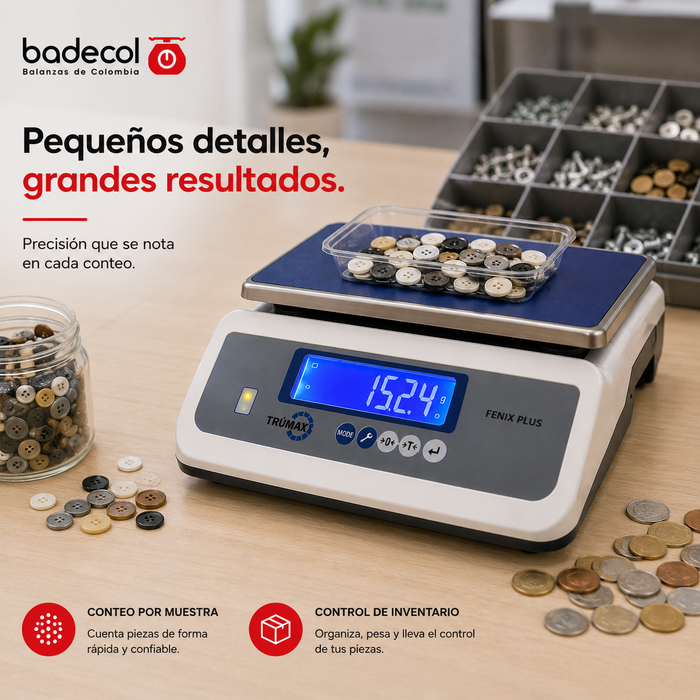 Balanza de Mesa Electrónica Solo Peso FENIX PLUS. Es perfecta para pesar objetos pequeños y ligeros, como joyas, monedas.