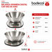 Balanza Gramera Digital Badecol CAP 5KG EK-4350, esta construida en acero inoxidable con bowl removible, pantalla LCD de fácil lectura, ideal para personas o negocios