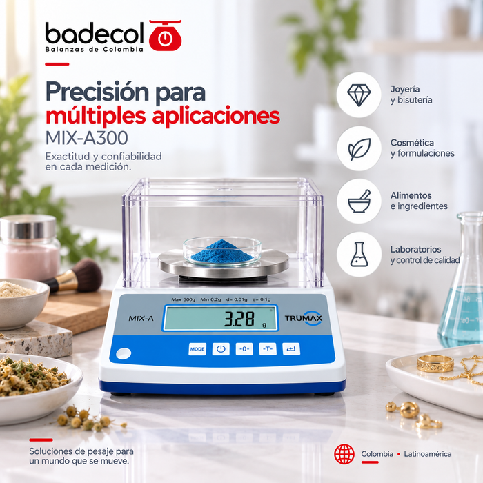 Bascula Balanza de alta precisión y alta resistencia con 8 unidades de medición 