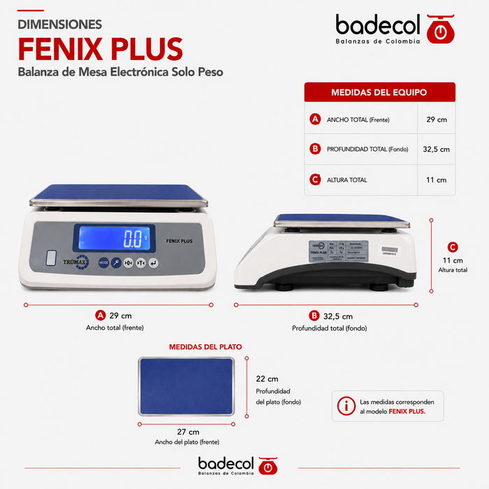Balanza de Mesa Electrónica Solo Peso FENIX PLUS. Es perfecta para pesar objetos pequeños y ligeros, como joyas, monedas.