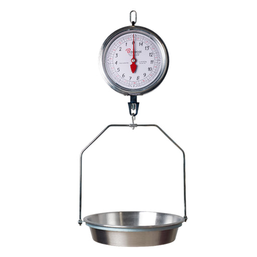 Balanza de colgar análoga mecánica Badecol con ponchera de aluminio, ideal para pesar frutas, verduras, tubérculos, granos y productos agrícolas de forma práctica y confiable.

Su sistema mecánico no requiere conexión eléctrica y permite realizar pesajes rápidos en fincas, plazas de mercado, negocios agrícolas, bodegas y puntos de venta.

Ideal para: agricultura, comercio, plazas de mercado, fincas, fruver, bodegas y control de productos del campo.

balanza colgante Colombia