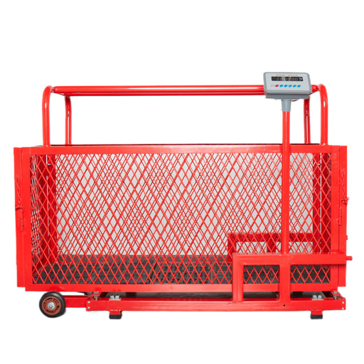 La Báscula Porcina electrónica marca Badecol, esta diseñada para que su uso sea de fácil manipulación y transporte; la bascula esta sobre un sistema de ruedas y manijas tipo carretilla. Fabricada en estructura tubular, con corral en malla metálica y piso de rejilla platico antideslizante.