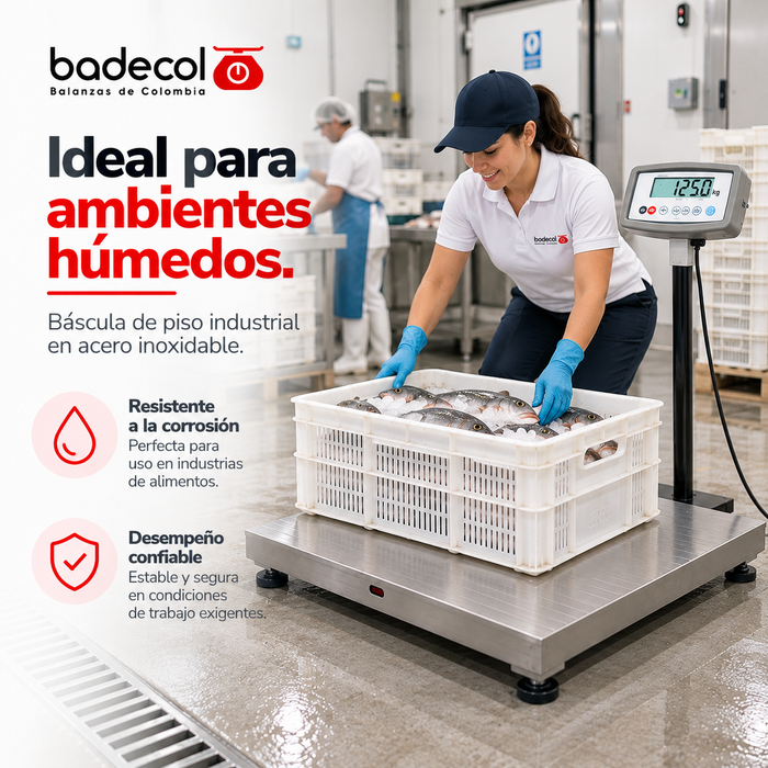 La báscula en acero inoxidable multicelda es un dispositivo de pesaje diseñado para medir con precisión el peso de objetos o materiales en áreas húmedas. Está construida con acero inoxidable, lo que le proporciona resistencia a la corrosión y durabilidad en entornos industriales o comerciales.