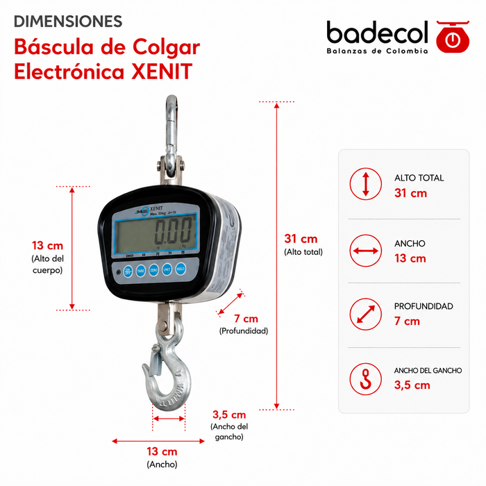 La báscula tipo gancho Trumax cuenta con numerosas funciones que facilitan las labores del pesaje requerido en el sector industrial como acumulación de pesadas, congelamiento de peso, auto apagado etc.  Su fácil manejo y precisión son características importantes que permiten que estas básculas trabajen en ambientes comerciales y/o industriales manejando las funciones mencionadas a través del control remoto o directamente en el gancho. 