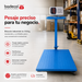 Báscula de plataforma industrial con indicador digital Diseñada para comercios, bodegas y puntos de venta que requieren pesaje preciso y rápido. Cuenta con pantalla LED triple (peso, precio unitario y precio total), teclado numérico integrado, y estructura en acero de alta resistencia.
