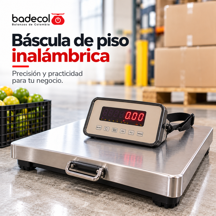 Báscula de Piso Inalambrica en Acero Inoxidable