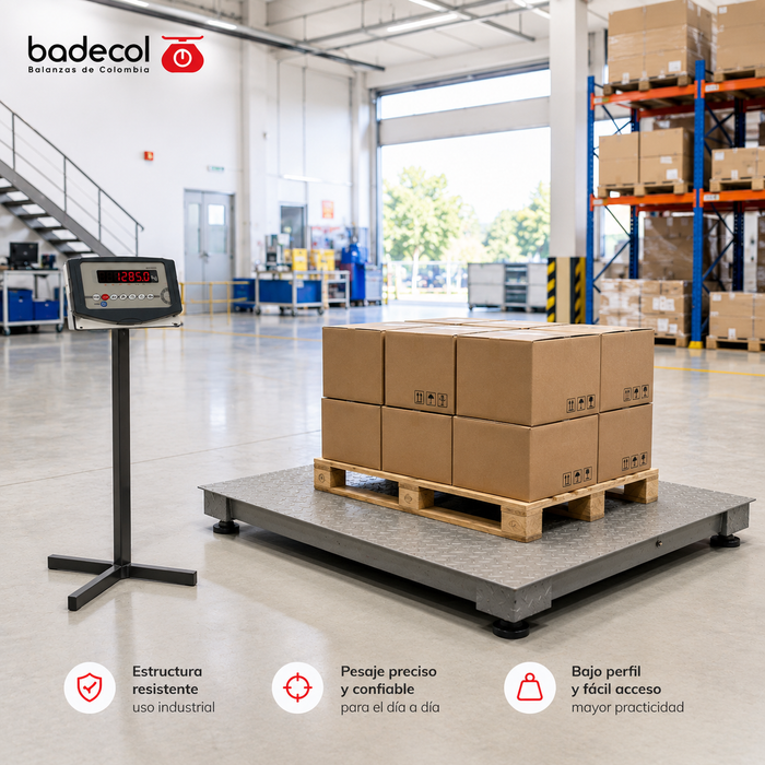 Báscula de Piso Industrial Bajo Perfil Electrónica