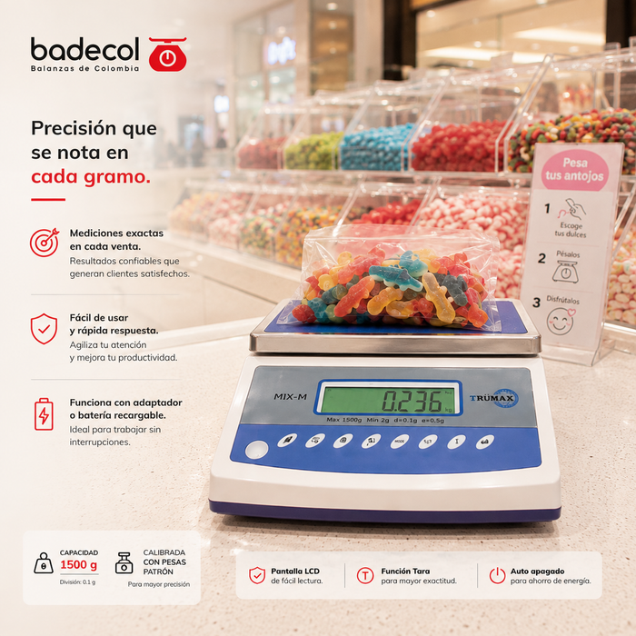 Balanza de Mesa Electrónica MIX-M1500