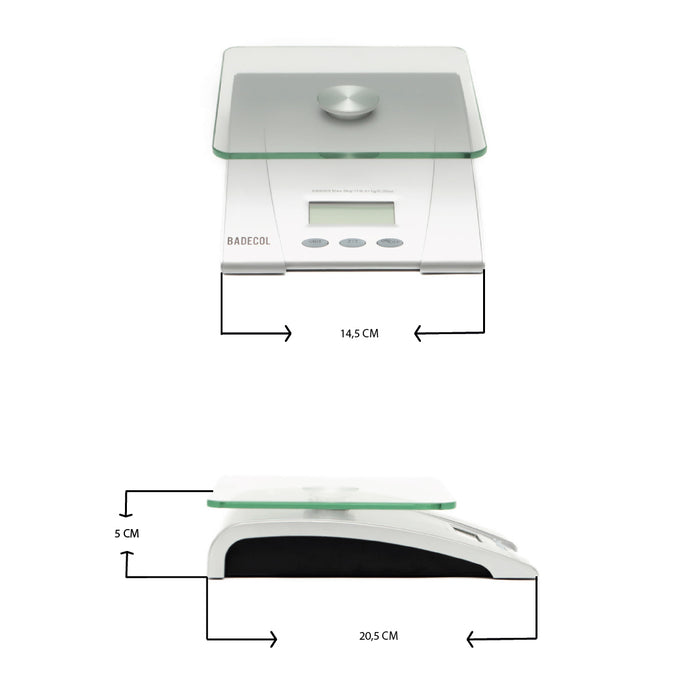 La Gramera EK 5055 Badecol esta construida en ABS de alta resistencia y vidrio templado, ideal para pesar cualquier clase de artículo, con una amplia bandeja que ofrece la comodidad y variedad en el servicio de uso. 