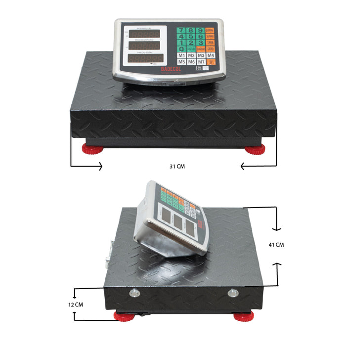 Báscula Inalámbrica Industrial 150KG Badecol,  es ideal para pesar paquetes de tamaño mediano, de mayor uso en el área industrial, dado que por su tamaño y capacidad, favorece el recibo o despacho de mercancía en medianas cantidades o pesos.