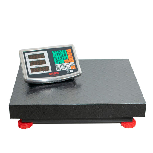 Báscula Inalámbrica Industrial 300KG Badecol,  es ideal para pesar paquetes de tamaño mediano, de mayor uso en el área industrial, dado que por su tamaño y capacidad, favorece el recibo o despacho de mercancía en medianas cantidades o pesos.