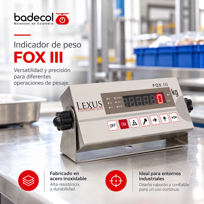 Indicador Solo Peso FOX III