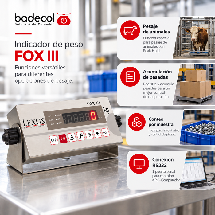 Indicador Solo Peso FOX III