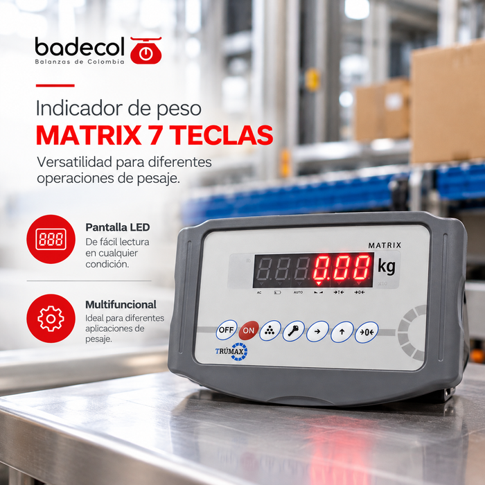 Indicador Solo Peso Multifuncional Matrix 7 Teclas