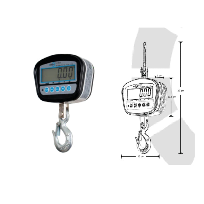 La báscula tipo gancho Trumax cuenta con numerosas funciones que facilitan las labores del pesaje requerido en el sector industrial como acumulación de pesadas, congelamiento de peso, auto apagado etc. Su fácil manejo y precisión son características importantes que permiten que estas básculas trabajen en ambientes comerciales y/o industriales manejando las funciones mencionadas a través del control remoto o directamente en el gancho.