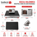 La bascula electrónica inalámbrica es ideal para pesar paquetes de tamaño mediano, de mayor uso en el área industrial, dado que por su tamaño y capacidad, favorece el recibo o despacho de mercancía en medianas cantidades o pesos