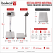 La bascula de piso industrial Badecol, cuenta con estructura reforzada y cubierta en Acero Inoxidable. Su fácil manejo y precisión son características que permiten que esta báscula trabaje en ambientes comerciales e industriales.
