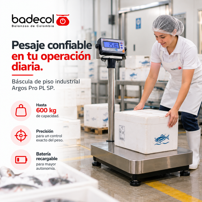 Bascula Balanza Ideal para pesar paquetes de tamaño mediano,  utilizado con mayor frecuencia en el área industrial, ya que por su tamaño y capacidad, favorece el recibo o despacho de mercancía en medianas cantidades o pesos.  Cuenta con estructura tubular pintada y cubierta en acero inoxidable, celda de carga mono bloque y topes para sobrecarga