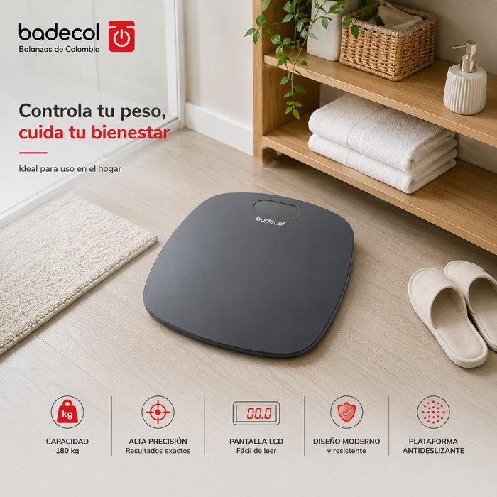 Las básculas pesa personas de grado médico Badecol ofrecen máxima precisión para el control del peso y el seguimiento de la salud en hospitales, clínicas, consultorios y entornos profesionales. Diseñadas con tecnología confiable y materiales de alta calidad, son la elección ideal para quienes buscan resultados exactos y duraderos.

En Badecol llegamos a todos los rincones de Colombia, brindando soluciones de pesaje con el respaldo de una marca líder en el mercado nacional.