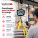 La báscula tipo gancho Trumax cuenta con numerosas funciones que facilitan las labores del pesaje requerido en el sector industrial como acumulación de pesadas, congelamiento de peso, auto apagado etc.  Su fácil manejo y precisión son características importantes que permiten que estas básculas trabajen en ambientes comerciales y/o industriales manejando las funciones mencionadas a través del control remoto o directamente en el gancho. 