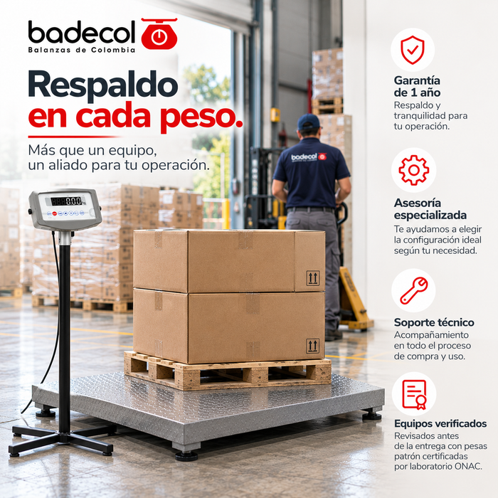 Bascula Balanza fabricada en tubo estructural de alta resistencia, especial para trabajo pesado, plataforma en lamina alfajor calibre 3/16 que se adapta a sus necesidades para obtener un control de entradas y salidas de productos, control de inventario, ahorro de tiempo y dinero en operaciones de verificación de peso.