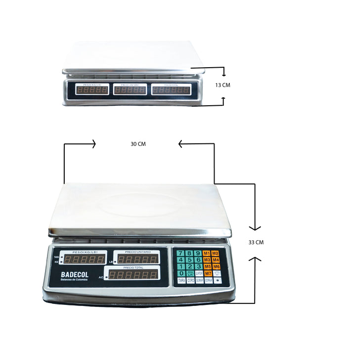 Balanza Bascula Liquidadora Digital Badecol 40KG — Badecol