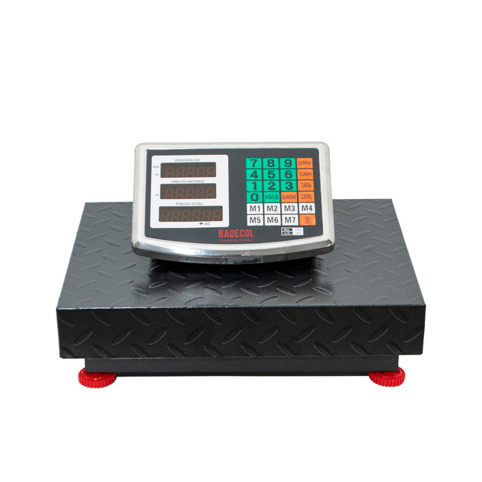 Báscula Inalámbrica Industrial 150KG Badecol,  es ideal para pesar paquetes de tamaño mediano, de mayor uso en el área industrial, dado que por su tamaño y capacidad, favorece el recibo o despacho de mercancía en medianas cantidades o pesos.