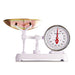 Bascula Balanza de mostrador analoga detecto o de reloj mecanica con platon en acero inoxidable que facilita el pesaje de los alimentos, granos, frutas y verduras.